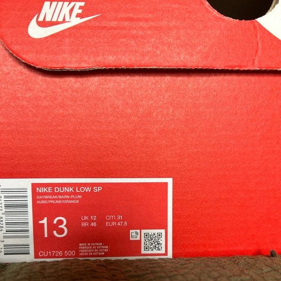 Nike Dunk Low “Plum” Size 13 - Picture 8 of 8